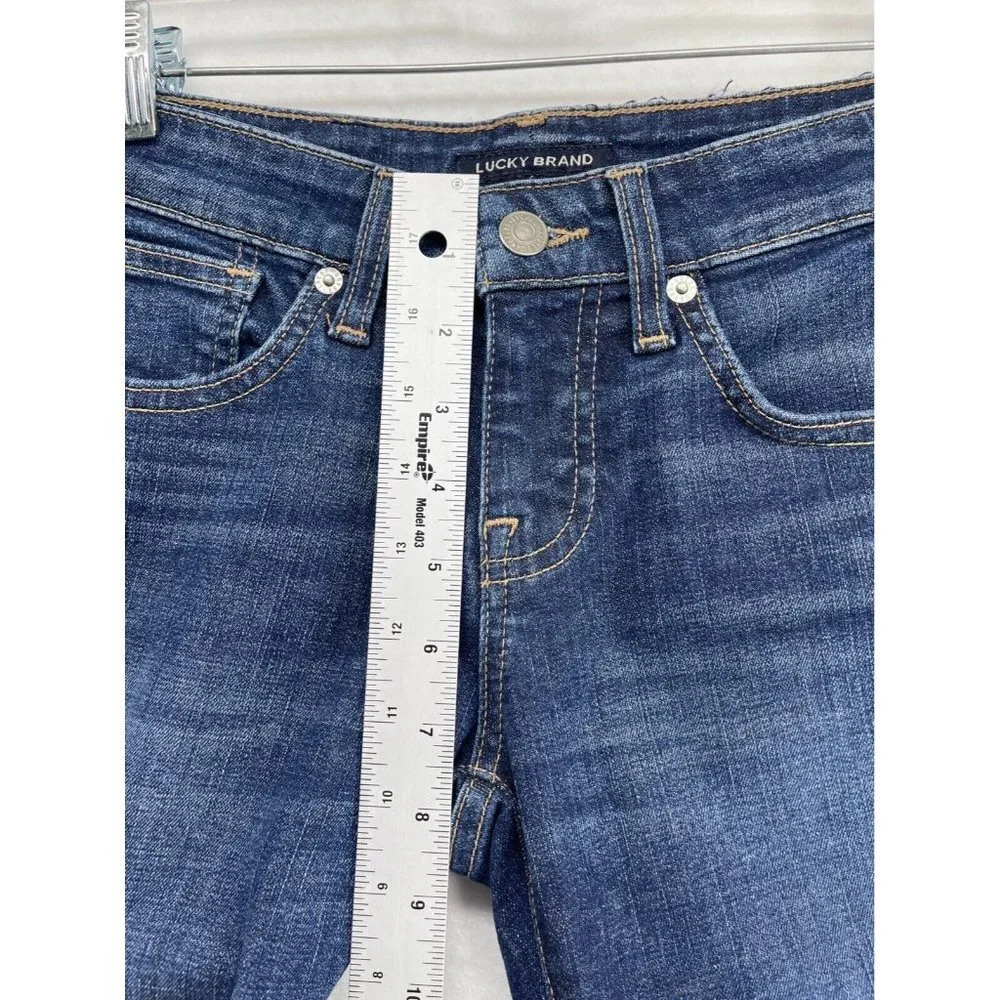 Lucky Brand Jeans Women's Size 00/24 Low Rise Skinny Leg Dark Washed Denim Blue - Picture 10 of 12